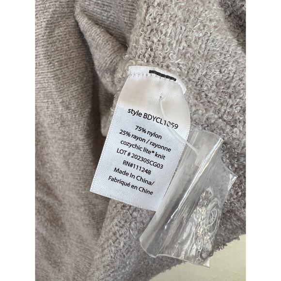 NEW Barefoot Dream CozyChic Lite Girl's Calypso Cardigan Wrap Sweater 12/14 Gray - Picture 6 of 7